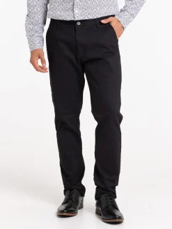 Pantalon chino slim coloris noir homme