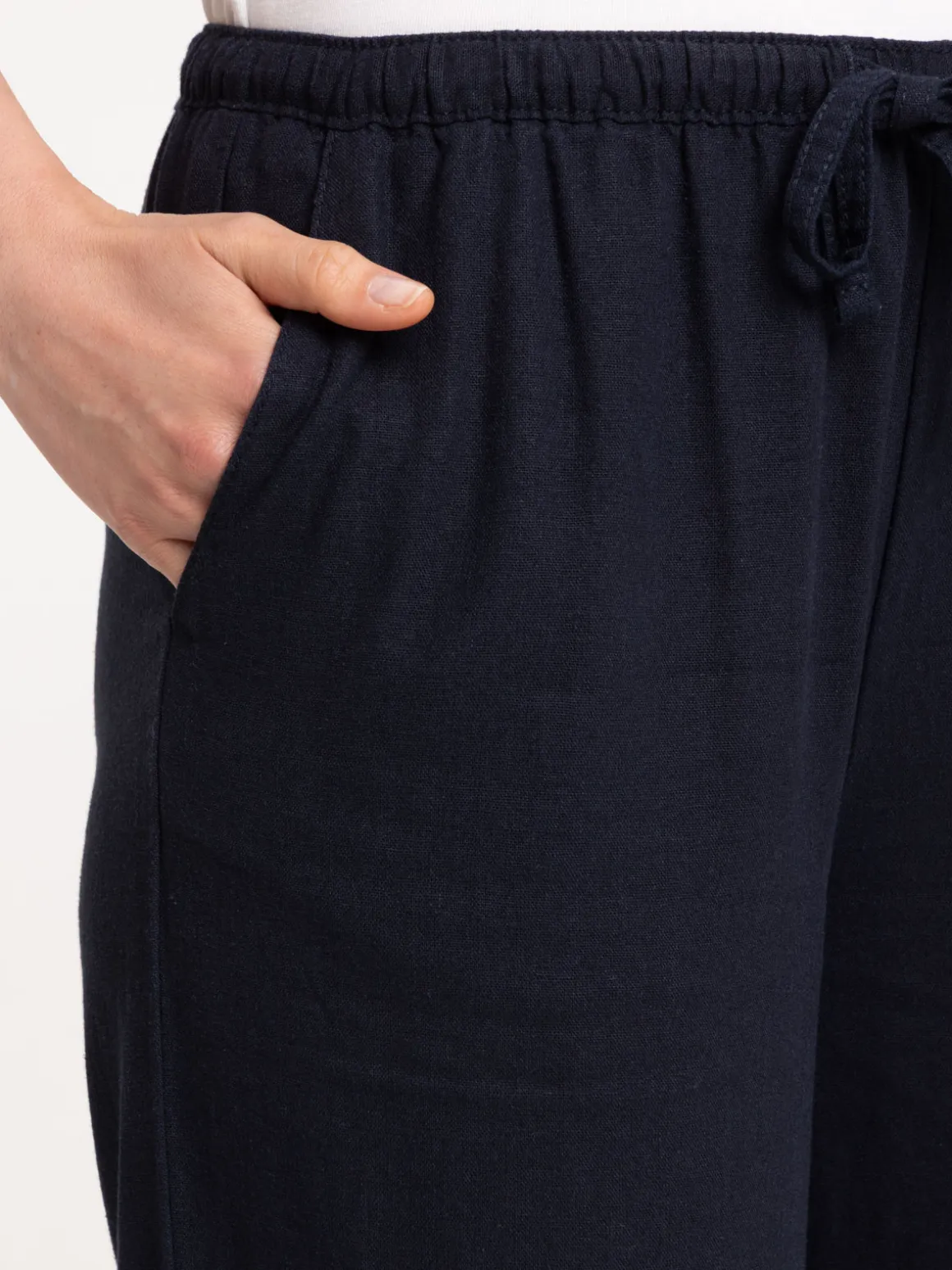 Pantalon coloris marine navy femme