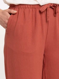 Pantalon coloris marsala femme