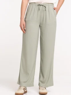 Pantalon coloris mousse clair femme