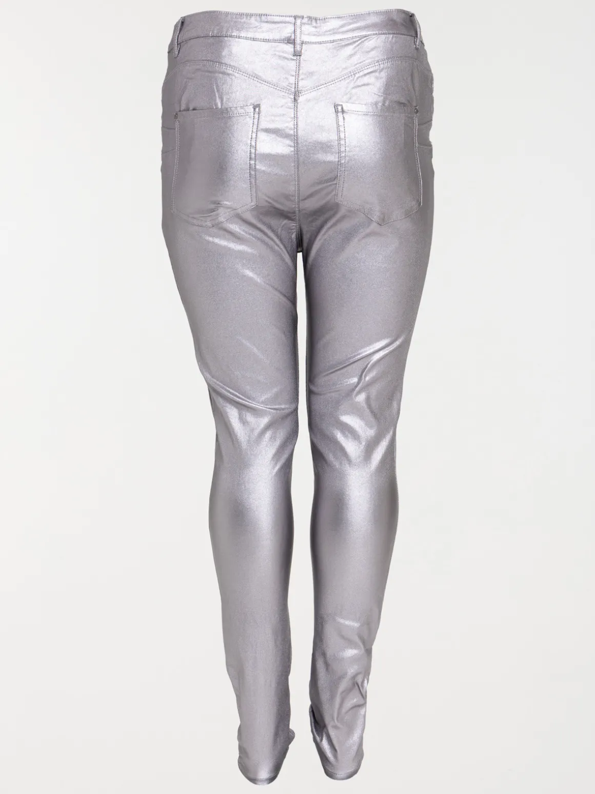 Pantalon enduit grande taille femme