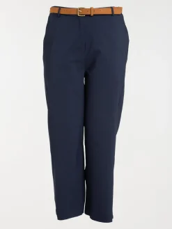 Pantalon et ceinture grande taille femme