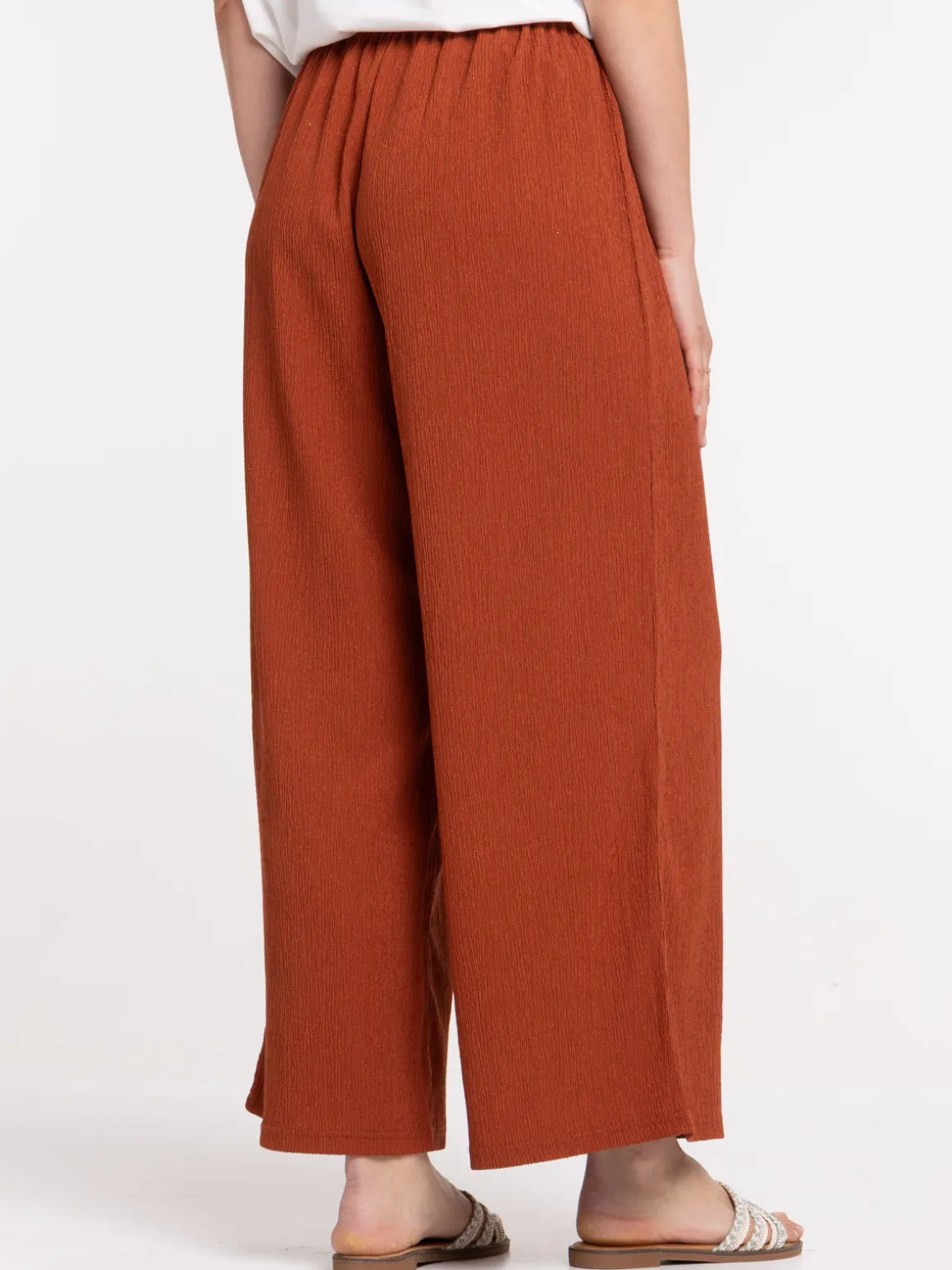 Pantalon femme terre de sienne