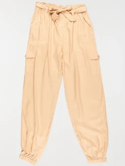 Pantalon fille cargo macadamia (XXS-M)