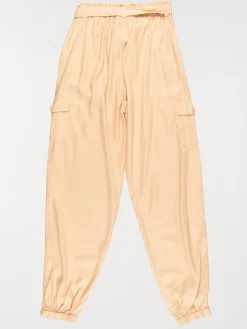 Pantalon fille cargo macadamia (XXS-M)