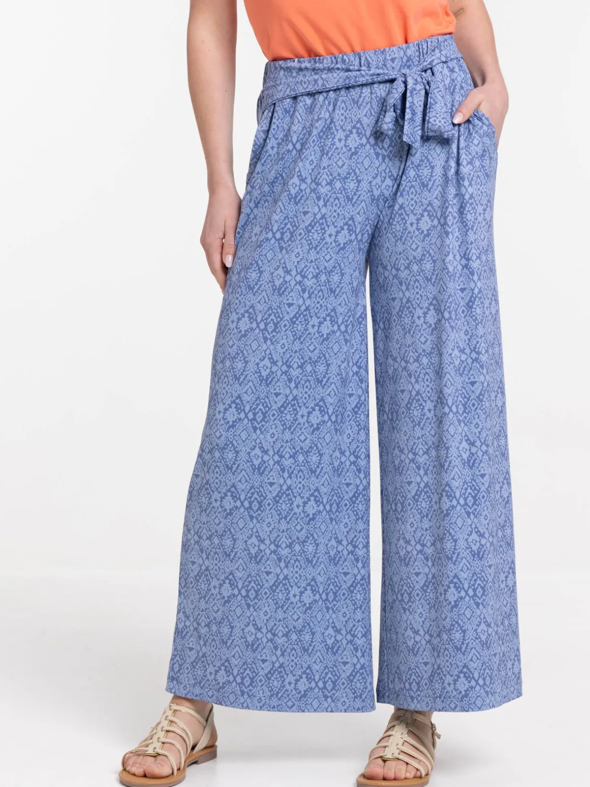 Pantalon fluide imprimé femme