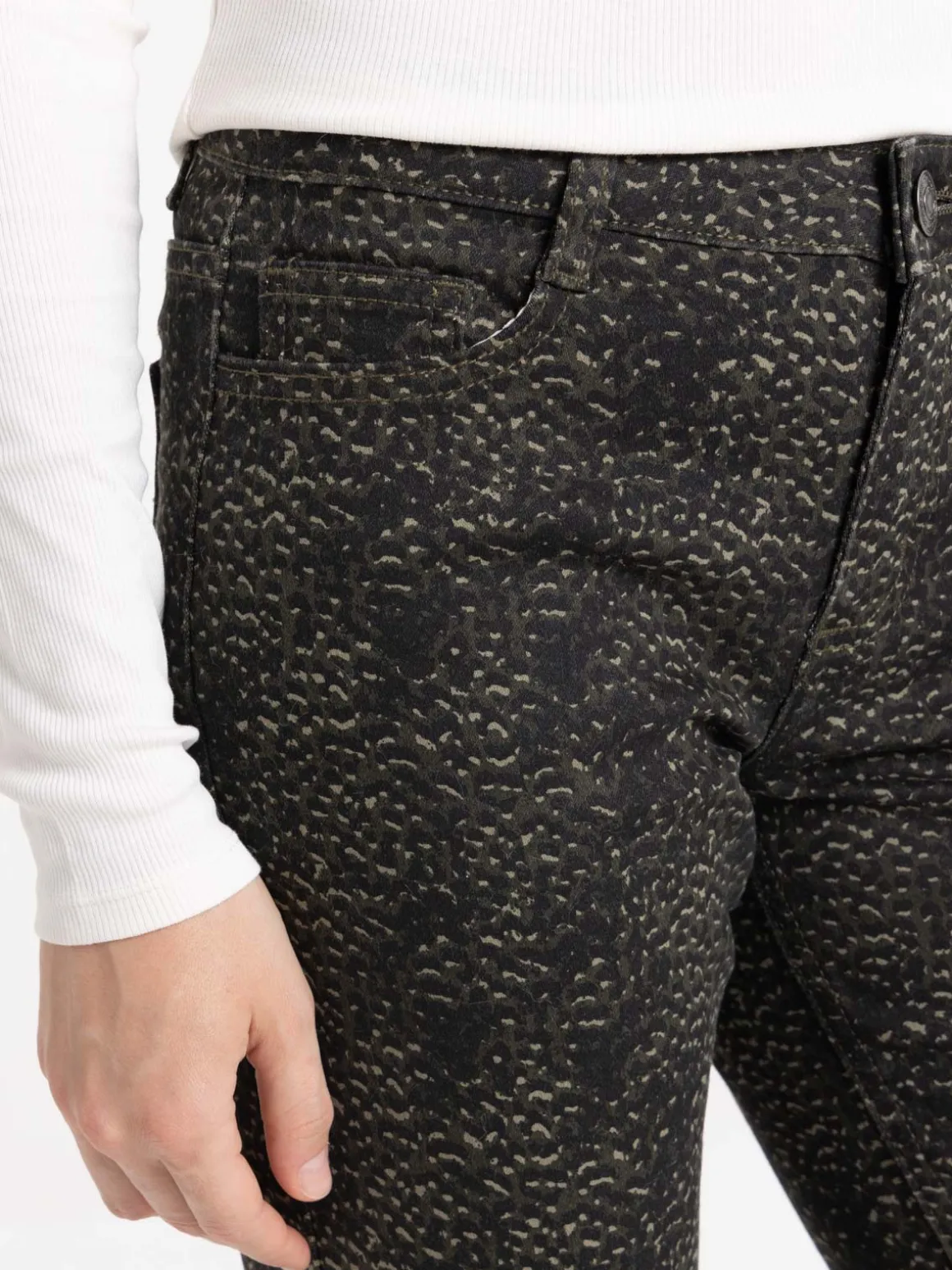 Pantalon imprimé kaki quite femme