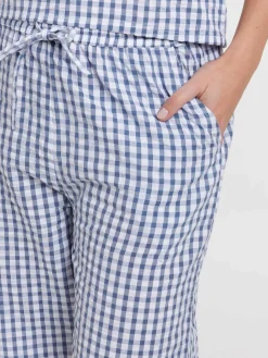 Pantalon imprimé vichy femme