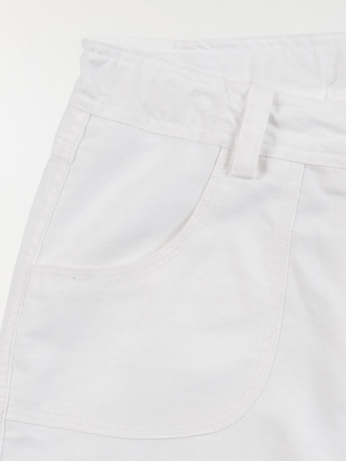 Pantalon large blanc fille (XXS-M)
