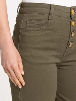Pantalon large boutonné femme