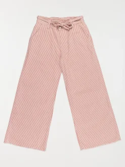 Pantalon large fille rayé (3-12A)
