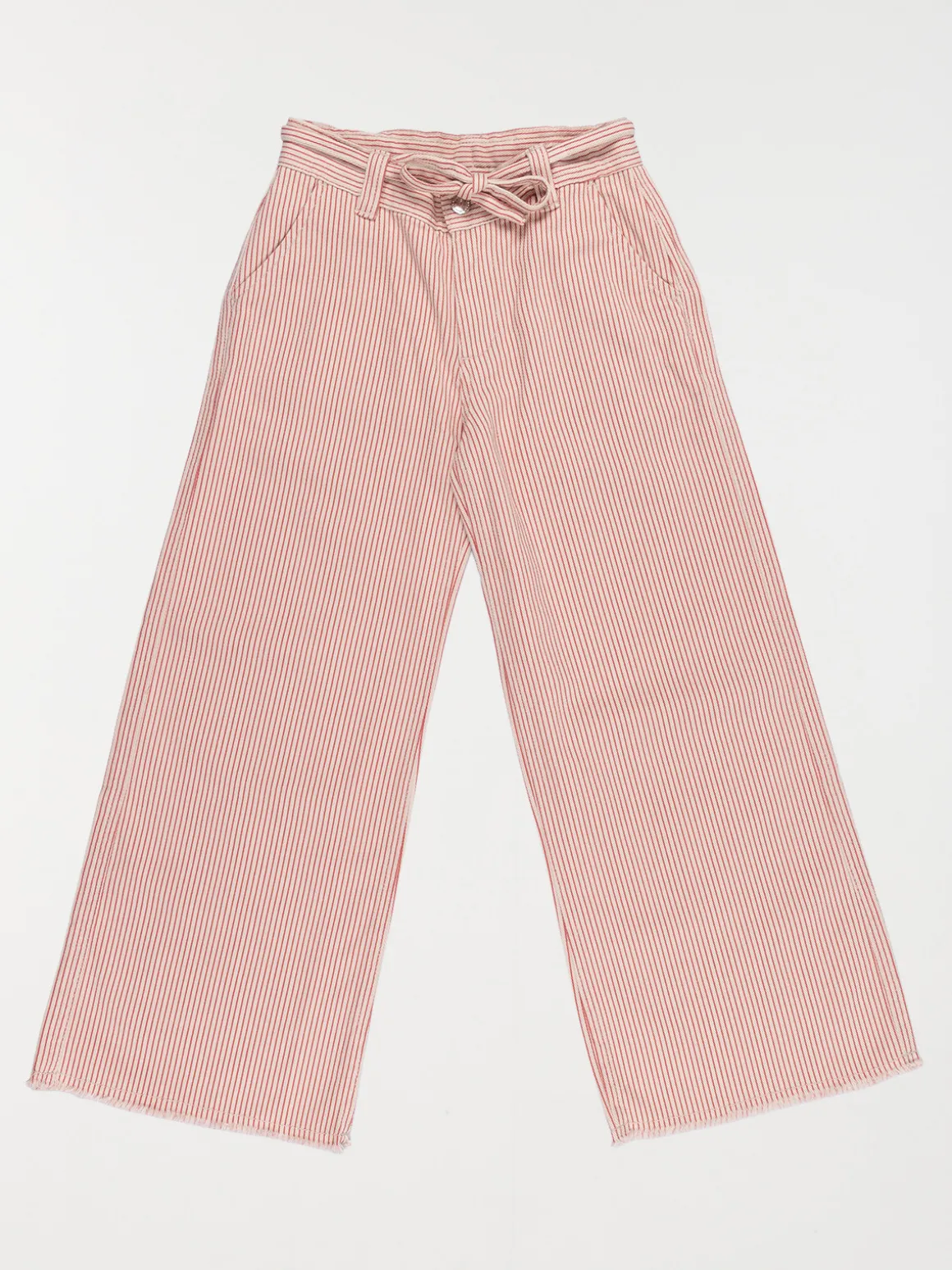 Pantalon large fille rayé (3-12A)