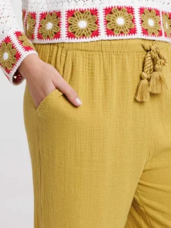 Pantalon large gaze coton femme