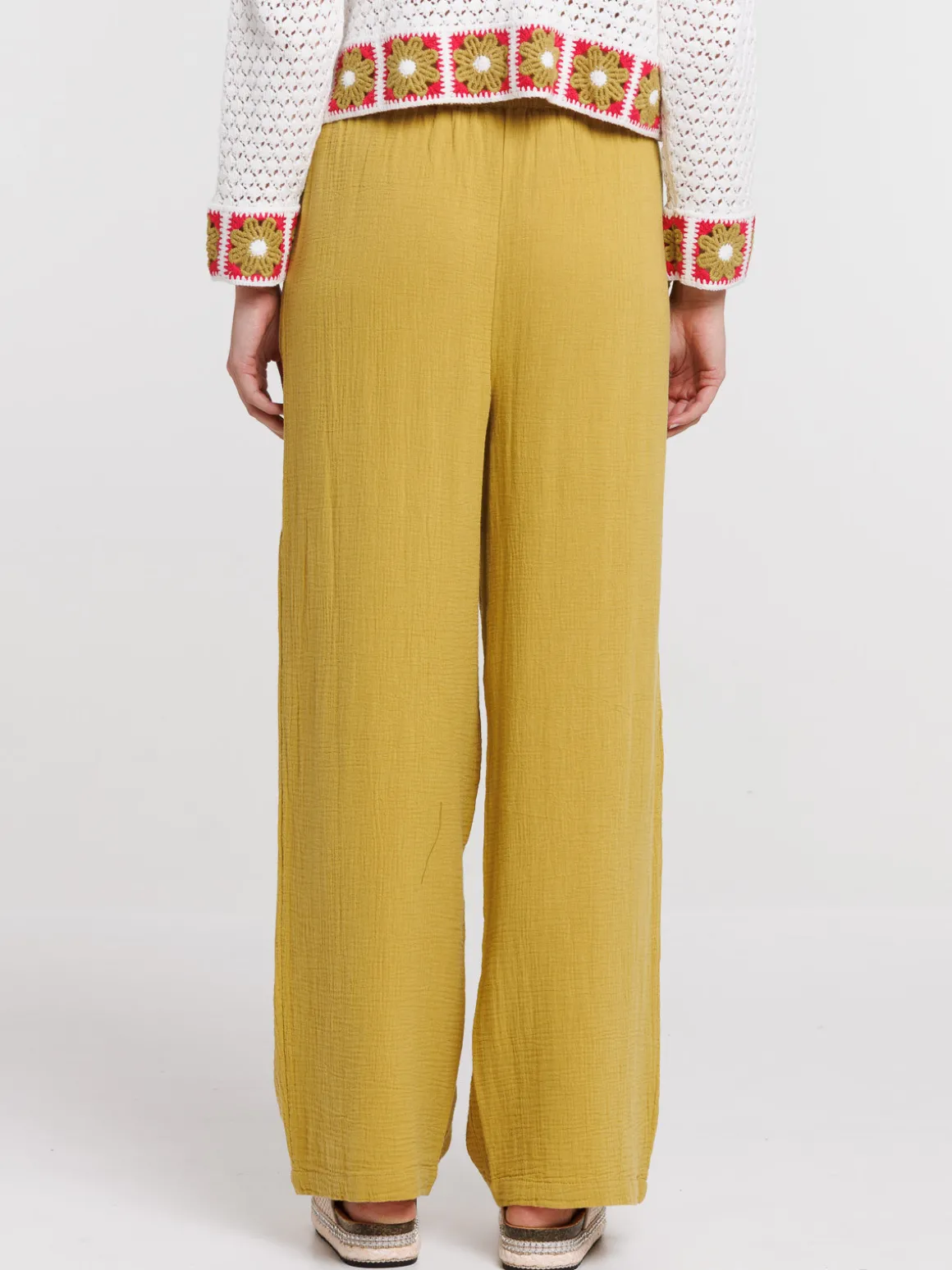Pantalon large gaze coton femme