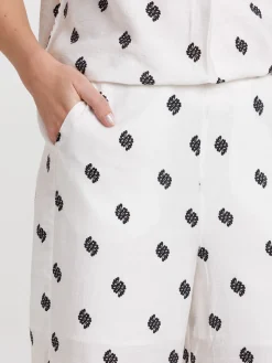 Pantalon large imprimé femme