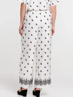 Pantalon large imprimé femme