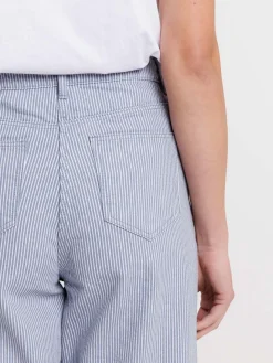 Pantalon large rayé femme