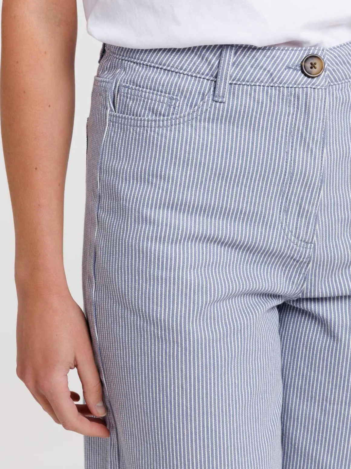 Pantalon large rayé femme