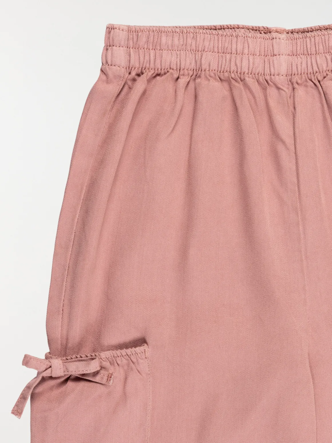 Pantalon large vieux rose fille (3-12A)
