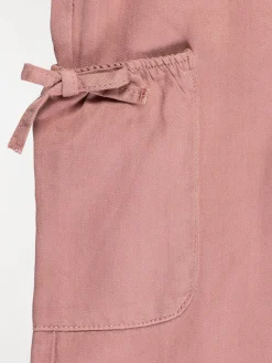 Pantalon large vieux rose fille (3-12A)