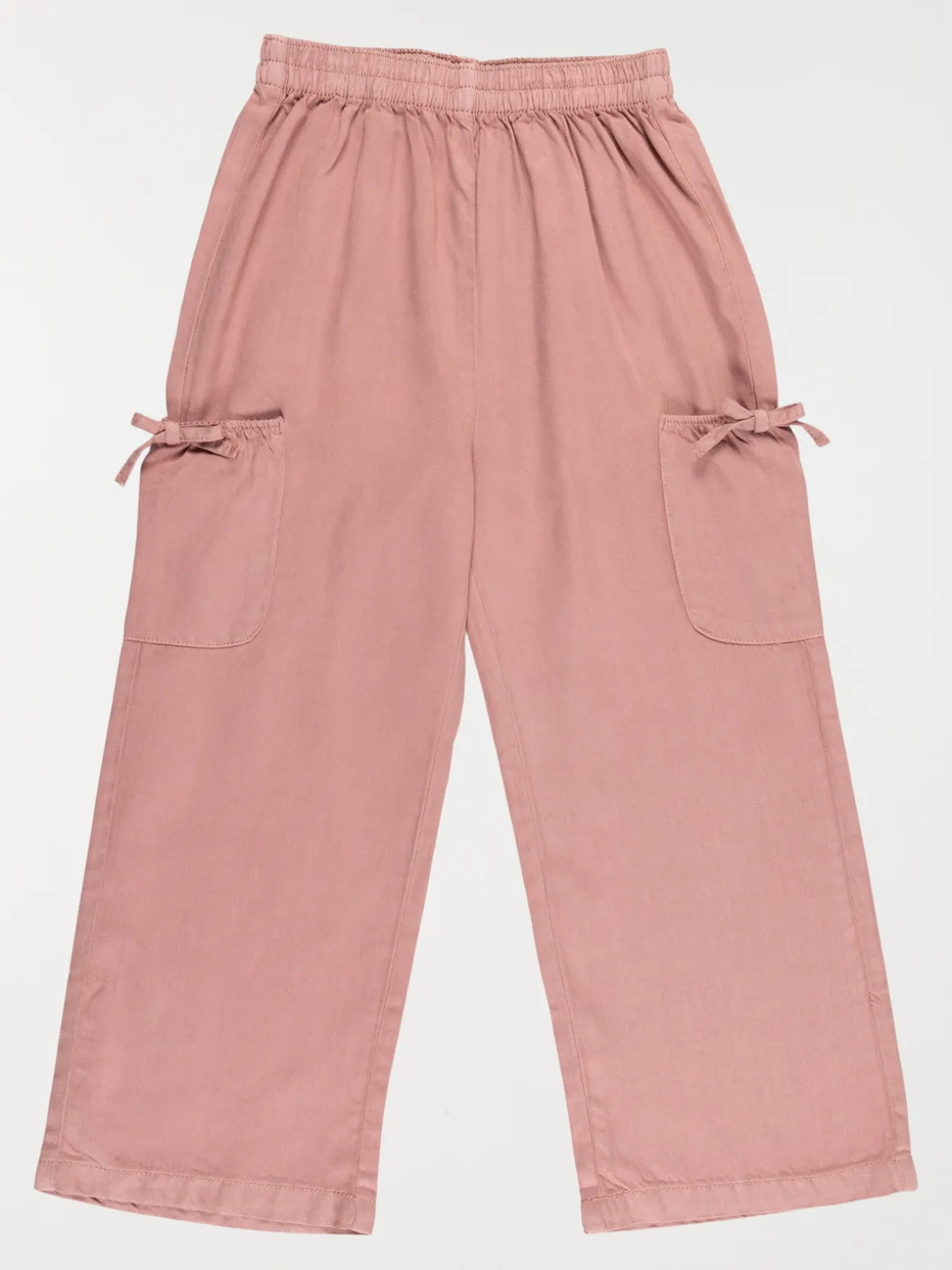 Pantalon large vieux rose fille (3-12A)