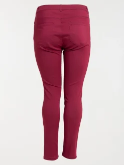 Pantalon lie de vin grande taille femme