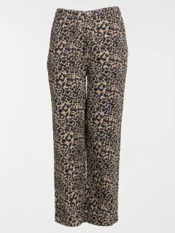 Pantalon léopard grande taille femme