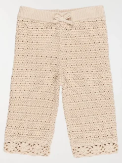 Pantalon maille crochet fille (3-36M)