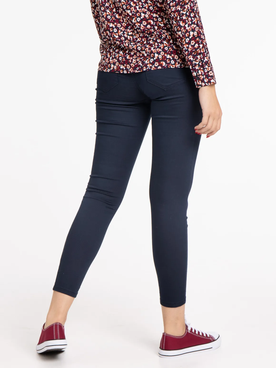 Pantalon 7/8ème skinny marine navy femme