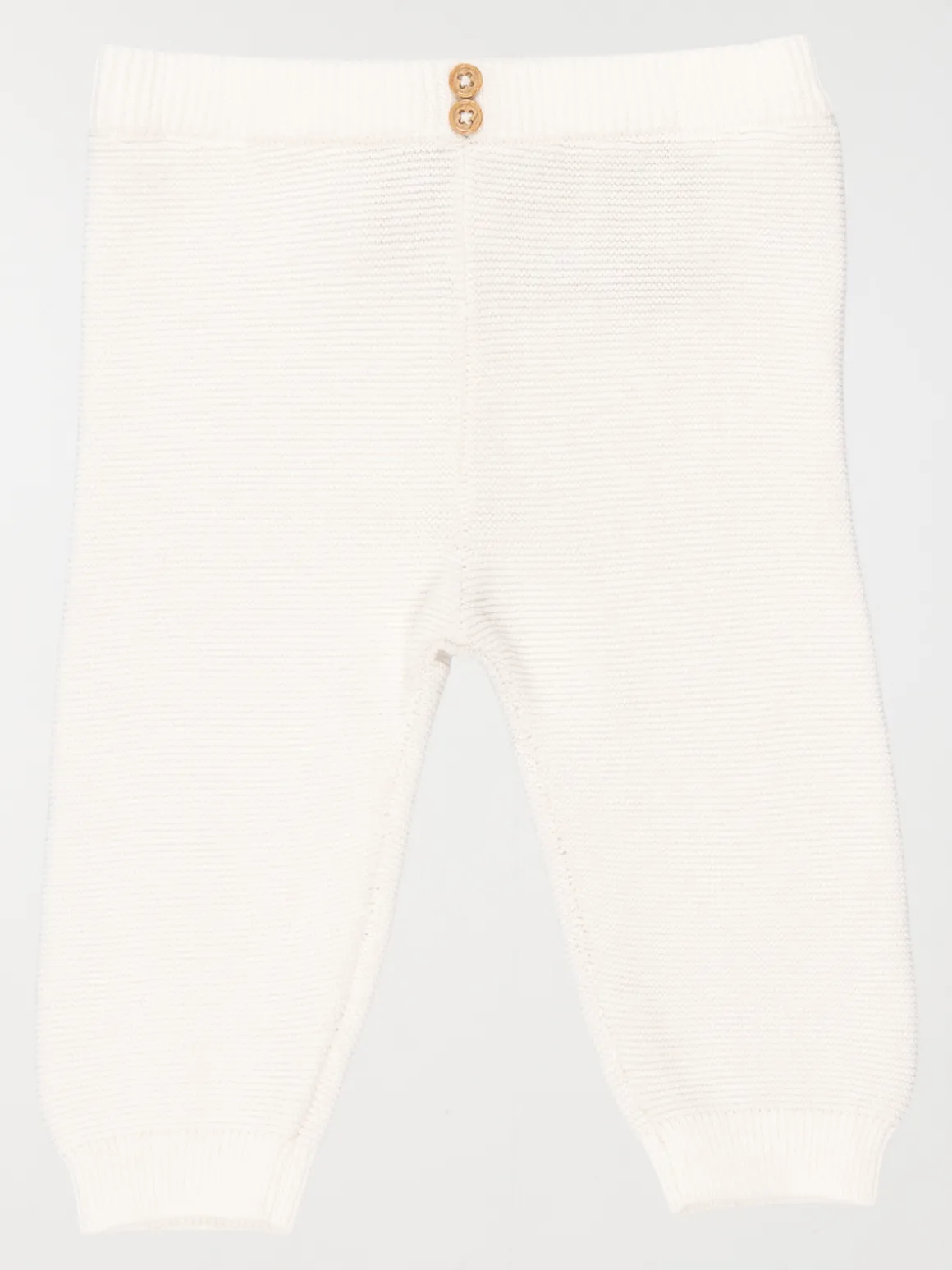 Pantalon naissance tricot écru (0-3M)