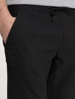 Pantalon noir taille élastique homme