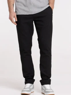 Pantalon noir taille élastique homme