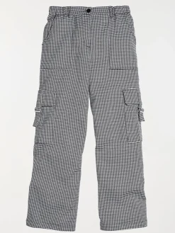 Pantalon pied-de-poule fille (XXS-M)