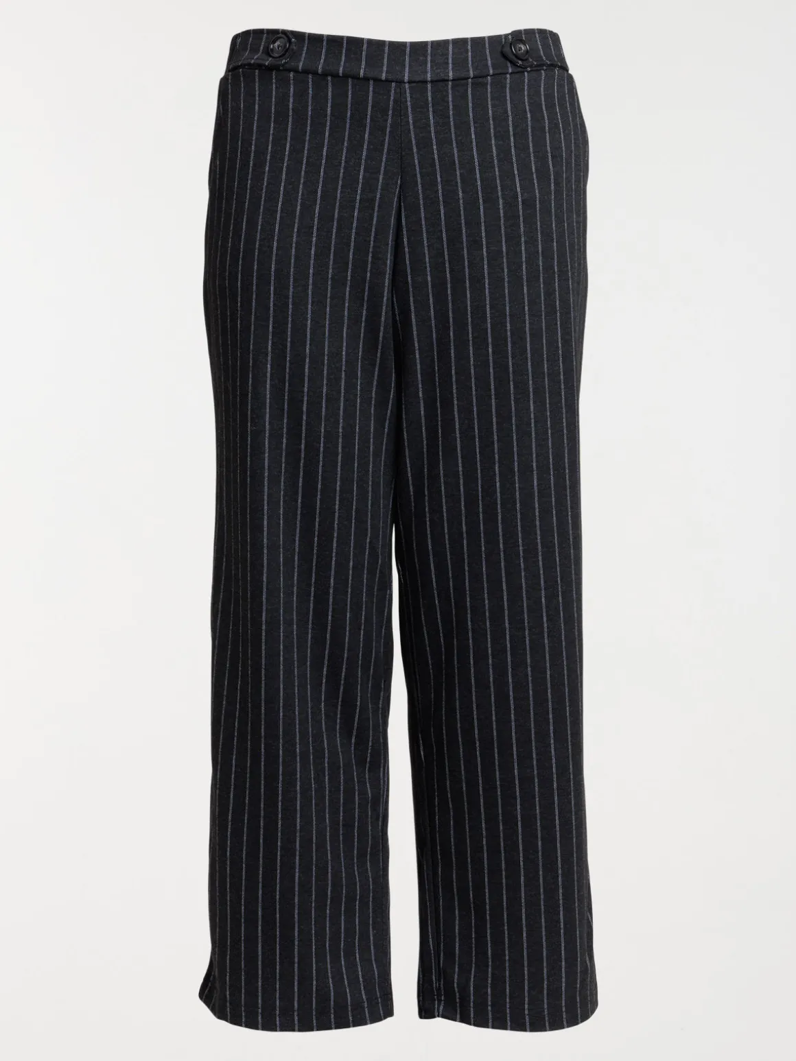 Pantalon rayé grande taille femme