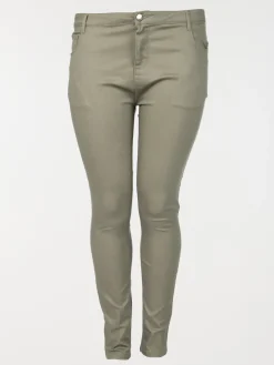Pantalon slim grande taille femme