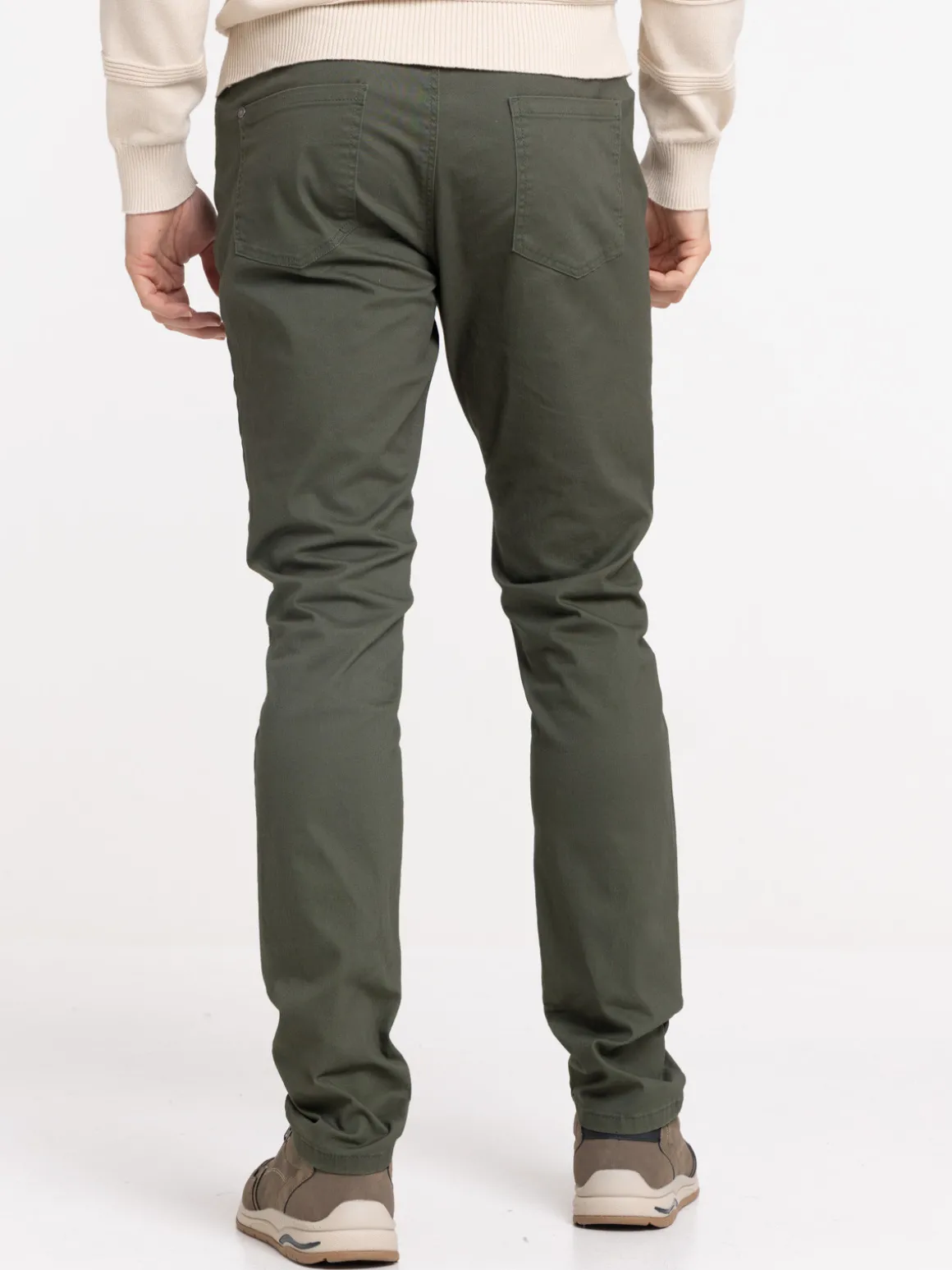 Pantalon slim olive homme