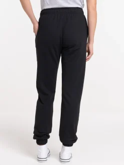 Pantalon sport uni noir femme