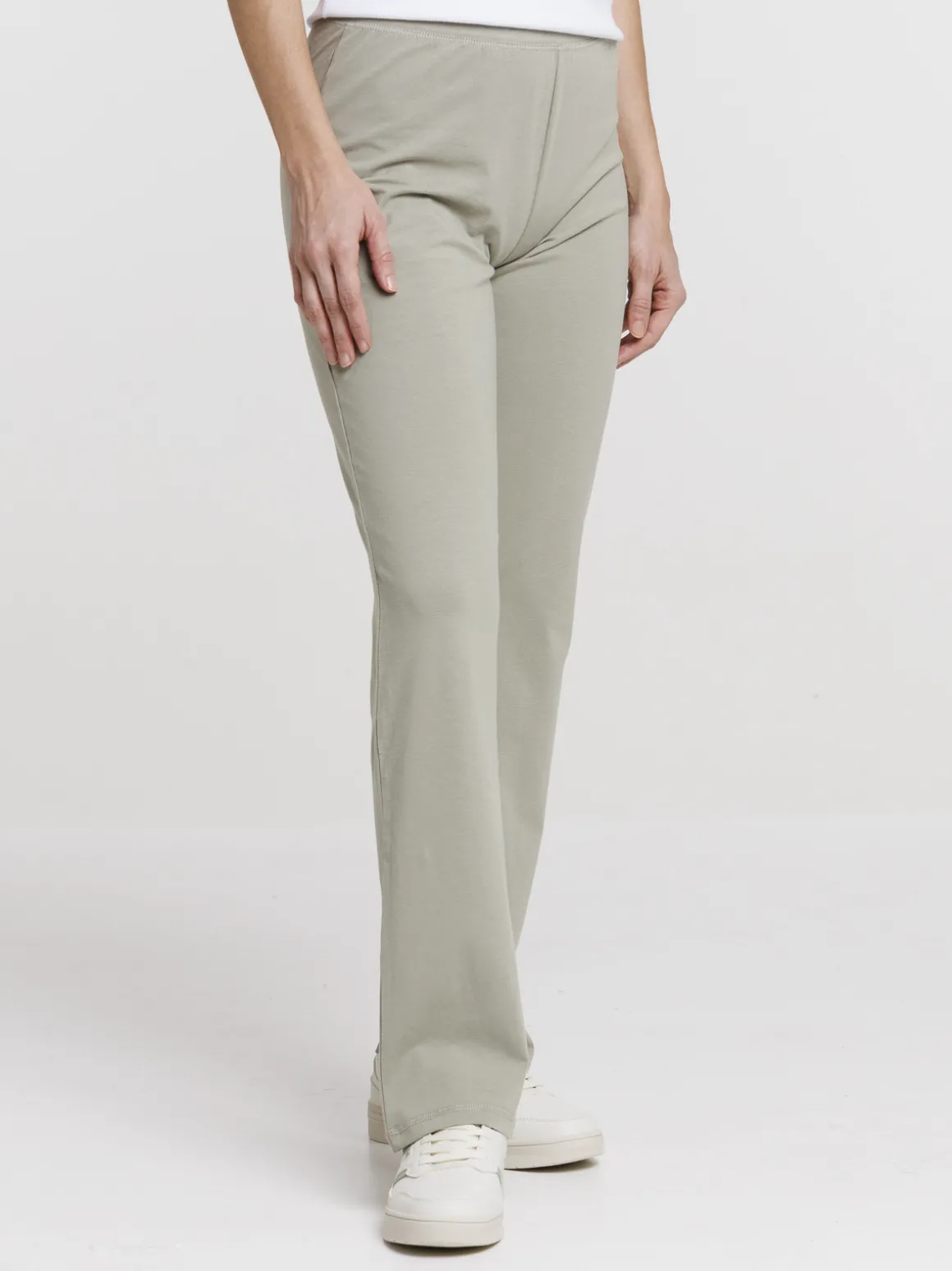 Pantalon sport évasé mousse clair femme