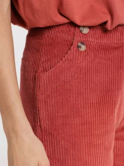 Pantalon velours large femme