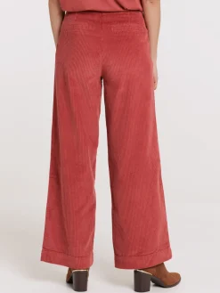 Pantalon velours large femme