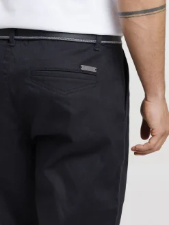 Pantalon ville avec ceinture homme noir