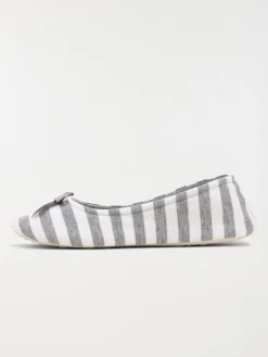 Pantoufle ballerine rayée femme (37-42)