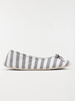 Pantoufle ballerine rayée femme (37-42)