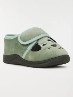 Pantoufle chien brodé garçon (24-30)