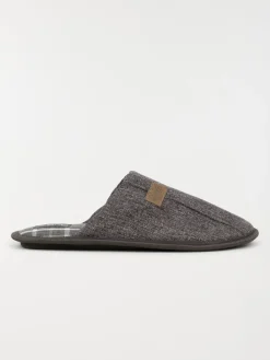 Pantoufle coloris gris homme (40-46)