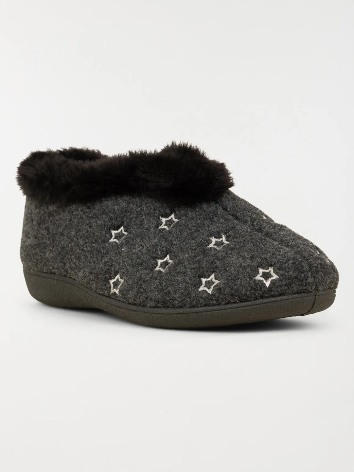 Pantoufle fourrée étoile femme (36-41)