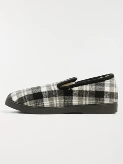 Pantoufle homme noir carreaux (39-45)