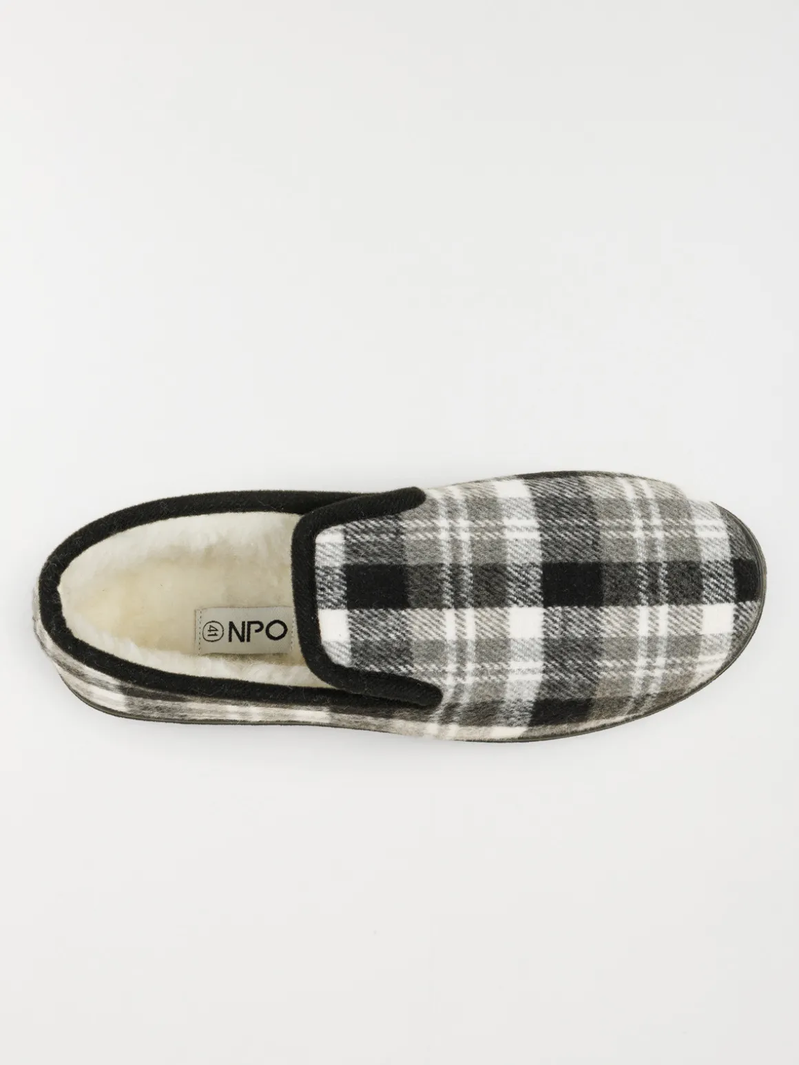 Pantoufle homme noir carreaux (39-45)