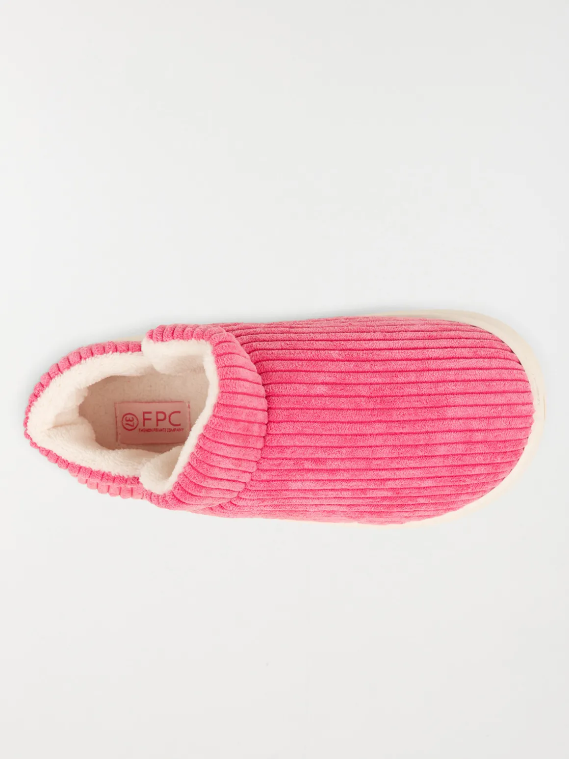 Pantoufles côtelés roses femme (36-41)
