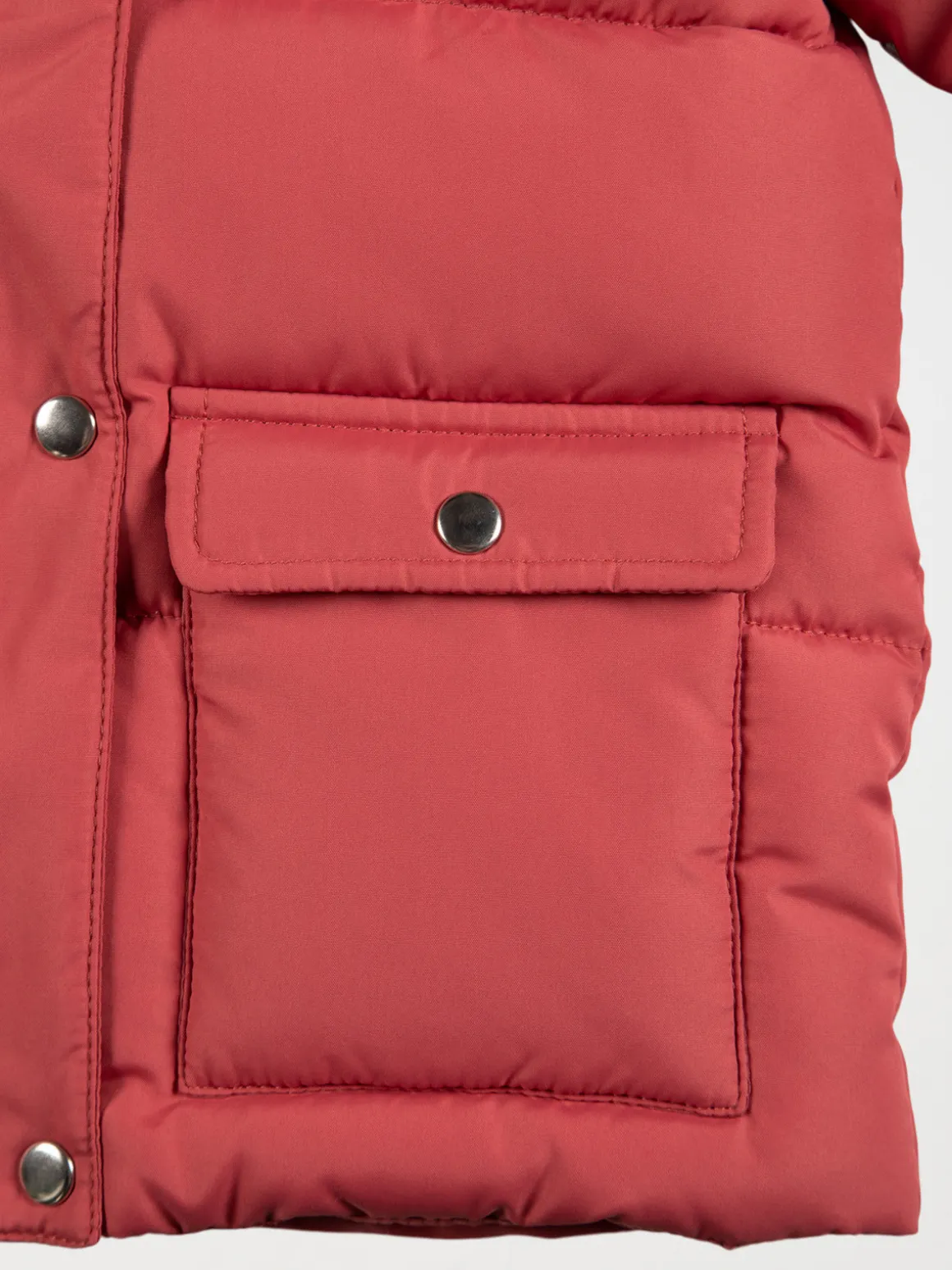Parka capuche grenat fille (3-24M)